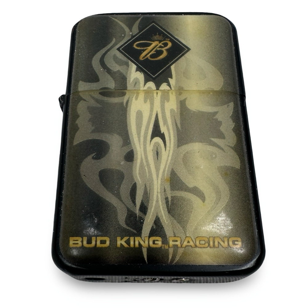 Vintage Bud King Racing Cigarette Lighter Retro Collectible‎ Smoking Accessory